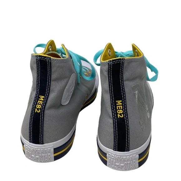 Converse Chuck Taylor High Top Gray Blue Canvas Men’s Sneakers Custom 169748C-M - Picture 3 of 11